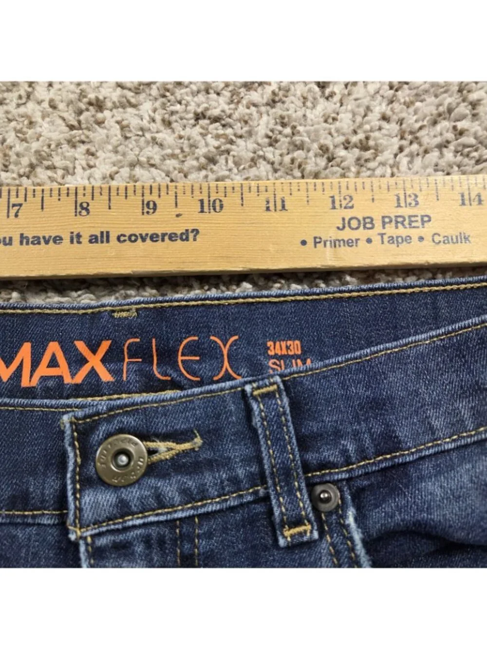 Urban Pipeline Jeans Mens 34x30 Blue Slim Fit Dark Wash Distressed Denim